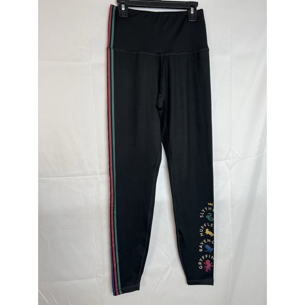 Harry Potter WWofHP Hogwarts Houses Women's Leggings Black Yoga Pant Small